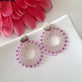 Aros Crochet Magenta