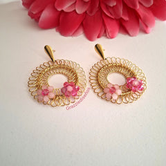 Aros Roseta Con Flores