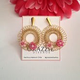 Aros Roseta Con Flores