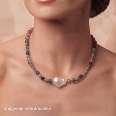 Collar Agatas Perla Barroca