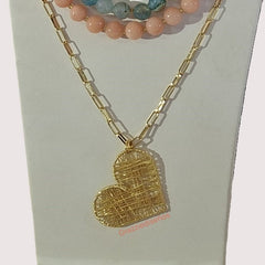 Collar Corazón Enrejado
