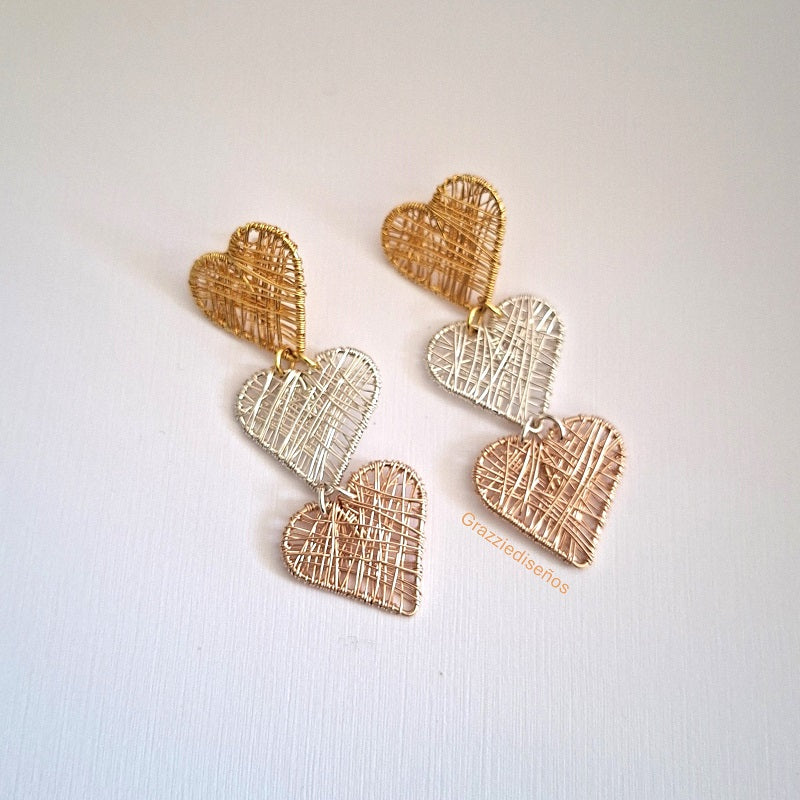 Aros Triple Corazones