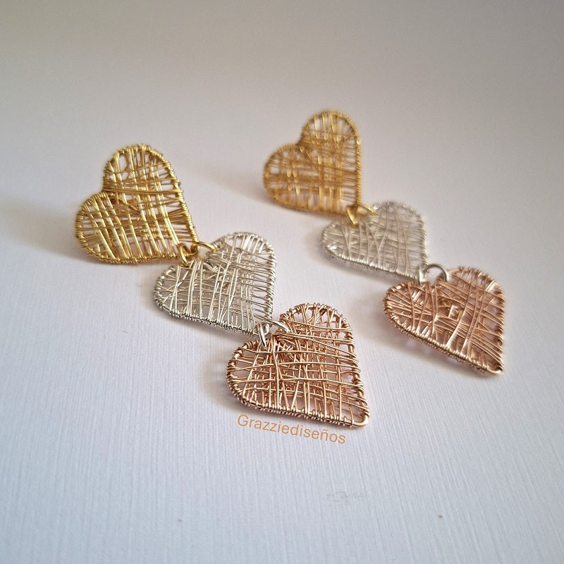 Aros Triple Corazones