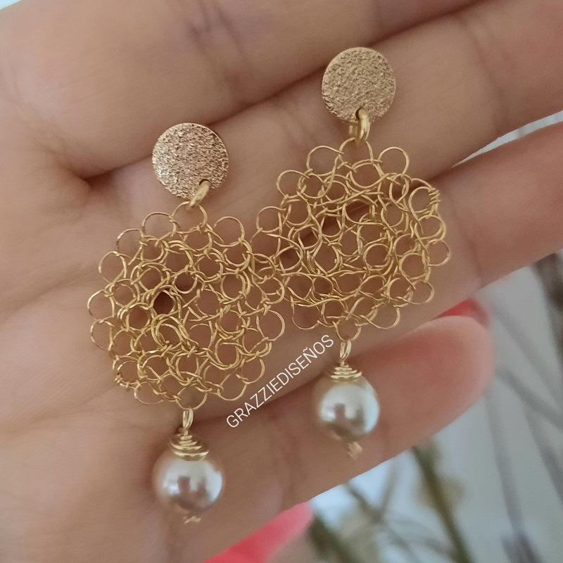 Aros Crochet Perla