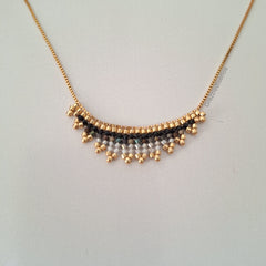 Collar Miyuki Negro-Gris