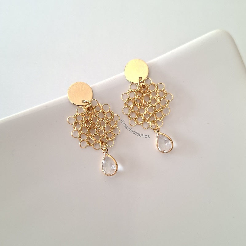 Aros Crochet Gotita