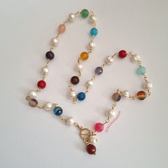 Collar Perlas Multicolor