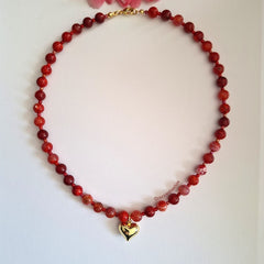 Collar Ágatas Rojas