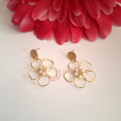 Aros Flor Perlas