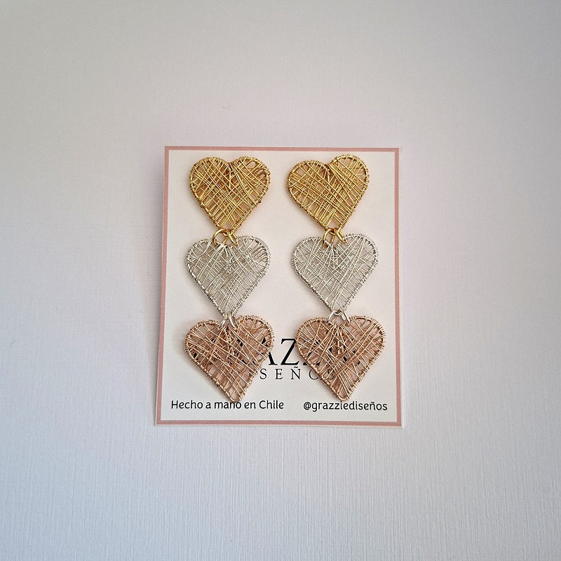 Aros Triple Corazones