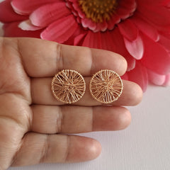 Aros Botón Mini Enrejado